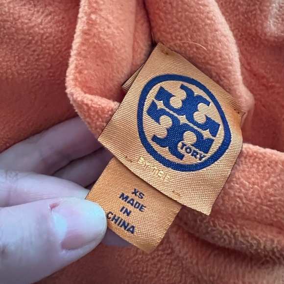 TORY BURCH Quilted Reversible Puffer Vest Brown Orange Sz XS - Picture 6 of 7